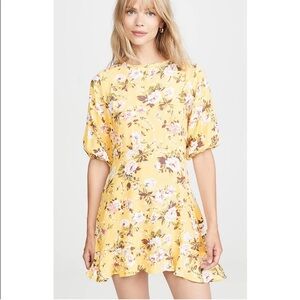 NEW Faithfull The Brand Jeanette Dress Yellow Floral XS